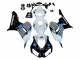 Mejores Carenado Moto Honda CBR1000RR 2006-2007 - Blanco Azul Negro Brillante