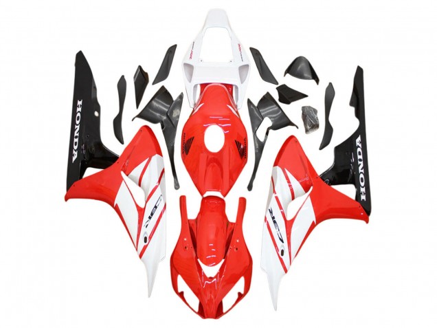 Mejores Carenado Moto Honda CBR1000RR 2006-2007 - Blanco Rojo Negro Brillante
