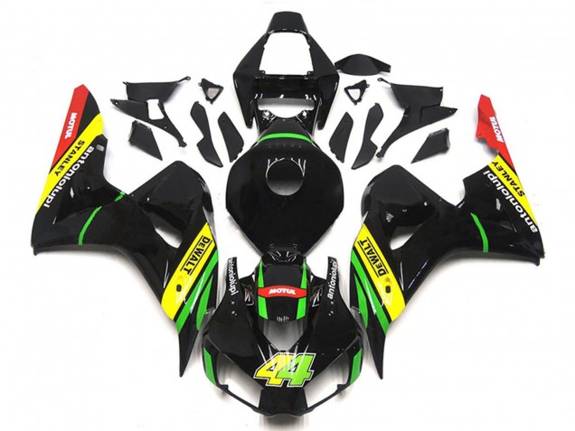 Mejores Carenados Moto Honda CBR1000RR 2006-2007 - Negro Brillante Amarillo Verde Rojo Motul 44