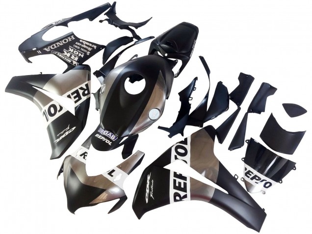 Mejores Carenados Moto Honda CBR1000RR 2008-2011 - Plata Negro Mate Repsol