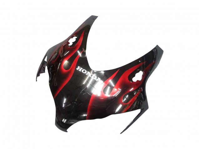 Mejores Carenado Moto Honda CBR1000RR 2008-2011 - Negro Brillante Rojo Llama