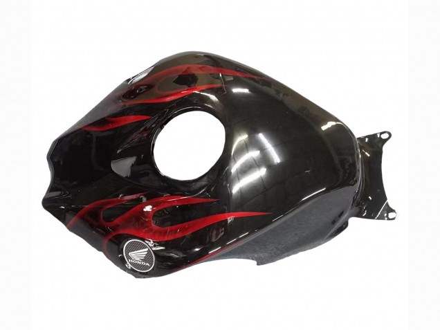 Mejores Carenado Moto Honda CBR1000RR 2008-2011 - Negro Brillante Rojo Llama