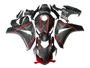 Mejores Carenados Moto Honda CBR1000RR 2008-2011 - Negro FibraCarbono Rojo