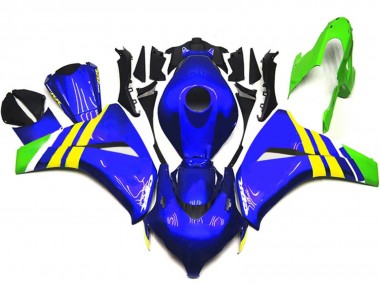 Mejores Carenados Moto Honda CBR1000RR 2008-2011 - Azul Amarillo Blanco Verde