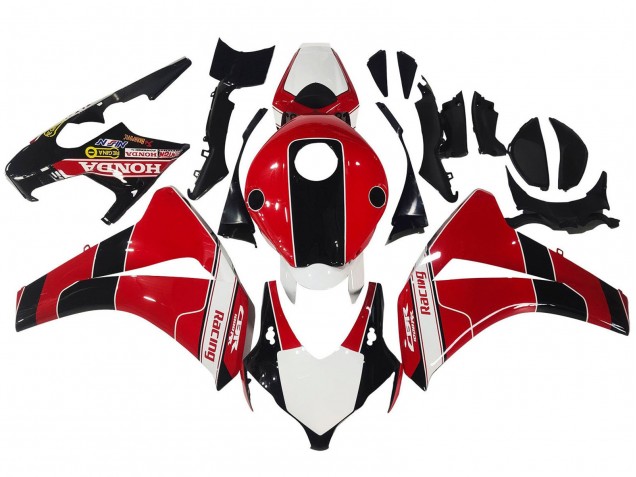 Mejores Carenados Moto Honda CBR1000RR 2008-2011 - Rojo Blanco Negro Brillante Carrera