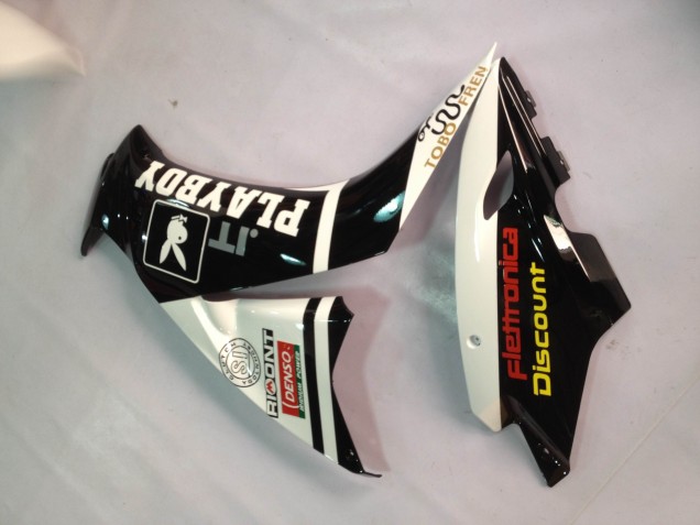 Mejores Carenados Moto Honda CBR1000RR 2012-2016 - Blanco Negro Brillante Rizoma Playboy
