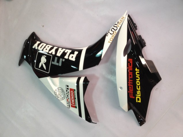 Mejores Carenados Moto Honda CBR1000RR 2012-2016 - Blanco Negro Brillante Rizoma Playboy