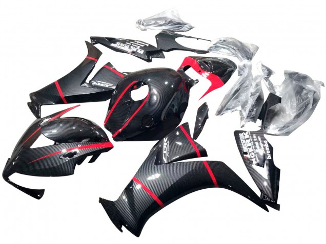Mejores Carenados Moto Honda CBR1000RR 2012-2016 - Negro FibraCarbono Rojo