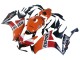 Mejores Carenados Moto Honda CBR1000RR 2012-2016 - Naranja Blanco Rojo Repsol