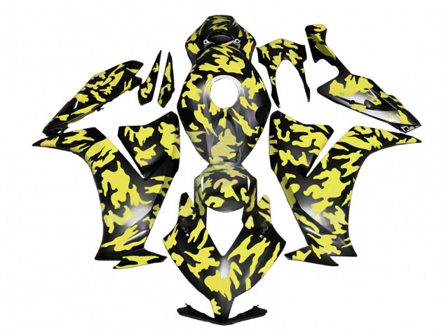 Mejores Carenados Moto Honda CBR1000RR 2012-2016 - Amarillo Gris Negro Camouflage