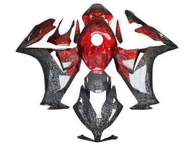 Mejores Carenados Moto Honda CBR1000RR 2012-2016 - Rojo Negro Falsificado FibraCarbono
