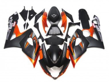Mejores Carenados Moto Suzuki GSXR 1000 2005-2006 - Negro Brillante Negro Mate Negro Naranja