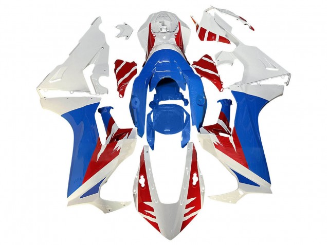 Mejores Carenado Moto Honda CBR1000RR 2017-2023 - Blanco Rojo Azul