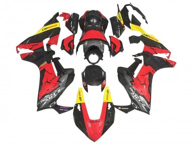 Mejores Carenados Moto Honda CBR1000RR 2017-2023 - Rojo Amarillo Negro FibraCarbono