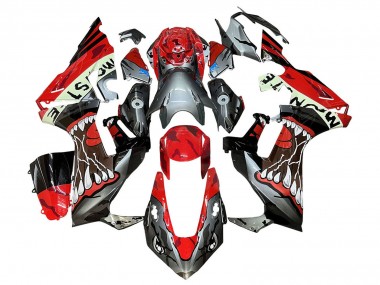 Mejores Carenados Moto Honda CBR1000RR 2017-2023 - Rojo Gris Negro Monstruo Tiburón