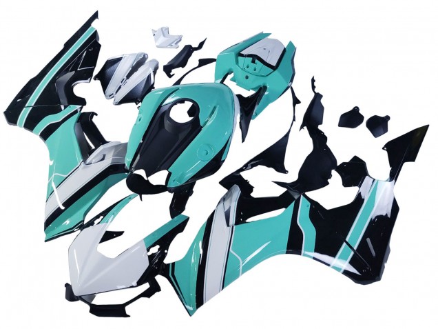 Mejores Carenados Moto Honda CBR1000RR 2017-2023 - Blanco Azul Claro Negro Brillante
