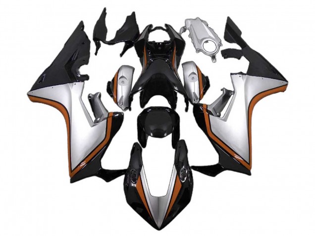 Mejores Carenados Moto Honda CBR1000RR 2017-2023 - Plata Naranja Negro Brillante