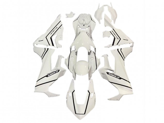 Mejores Carenados Moto Honda CBR1000RR 2017-2023 - Blanco Negro Raya Fireblade