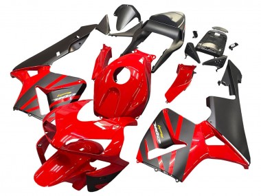 Mejores Carenados Moto Honda CBR600RR 2003-2004 - Rojo Negro Mate Carrera
