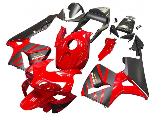 Mejores Carenados Moto Honda CBR600RR 2003-2004 - Rojo Negro Mate Carrera