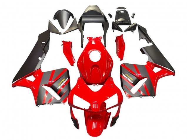 Mejores Carenados Moto Honda CBR600RR 2003-2004 - Rojo Negro Mate Carrera