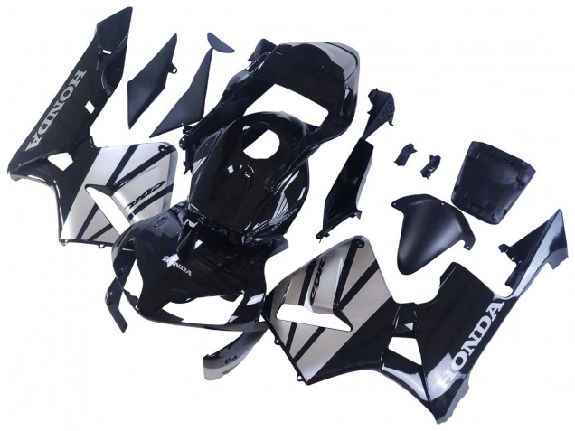Mejores Carenados Moto Honda CBR600RR 2003-2004 - Plata Negro Brillante