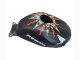 Mejores Carenados Moto Honda CBR600RR 2003-2004 - Negro Mate Naranja Repsol Rossi 46