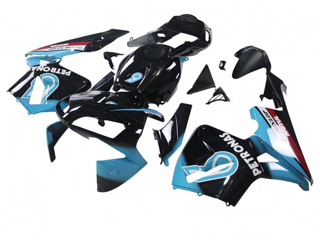 Mejores Carenados Moto Honda CBR600RR 2003-2004 - Azul Claro Rojo Negro Brillante Dunlop