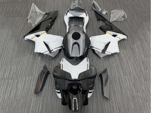 Mejores Carenados Moto Honda CBR600RR 2003-2004 - Blanco Negro Brillante Negro Mate