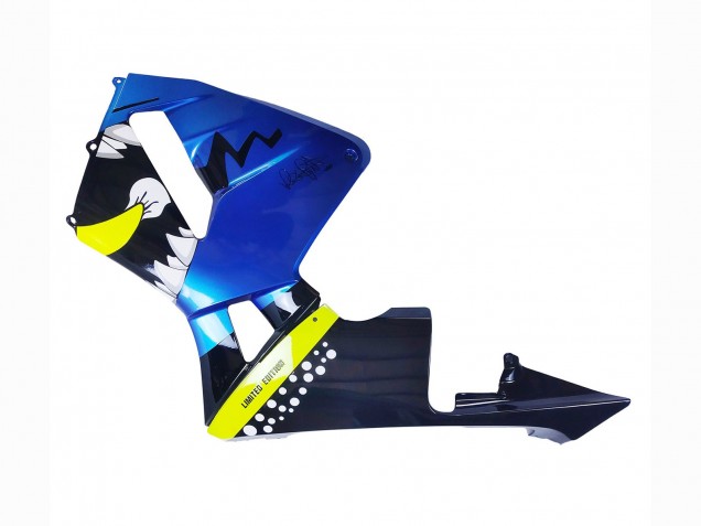 Mejores Carenados Moto Honda CBR600RR 2003-2004 - Azul Neon Amarillo Negro Brillante Tiburón