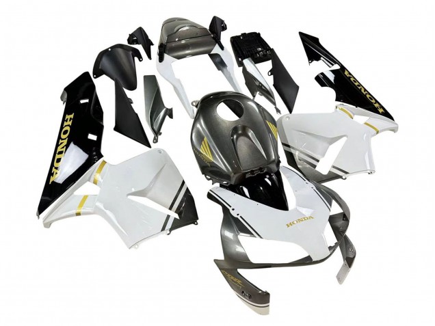Mejores Carenados Moto Honda CBR600RR 2003-2004 - Blanco Amarillo Gris Negro
