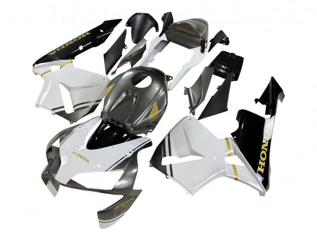 Mejores Carenados Moto Honda CBR600RR 2003-2004 - Blanco Amarillo Gris Negro
