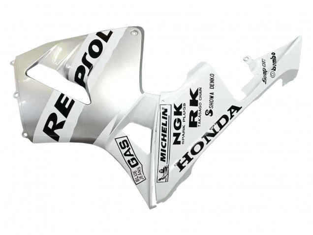 Mejores Carenados Moto Honda CBR600RR 2003-2004 - Blanco Plata Negro Repsol