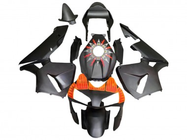 Mejores Carenados Moto Honda CBR600RR 2003-2004 - Negro Mate Naranja