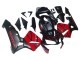 Mejores Carenados Moto Honda CBR600RR 2003-2004 - Rojo Negro Brillante Negro Mate