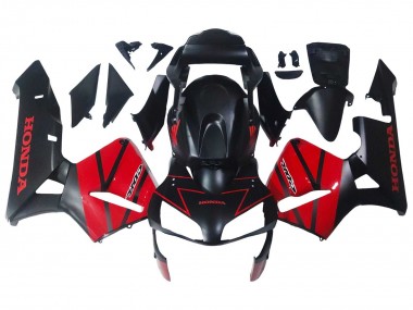Mejores Carenados Moto Honda CBR600RR 2003-2004 - Rojo Negro Brillante Negro Mate