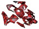 Mejores Carenados Moto Honda CBR600RR 2003-2004 - Negro Rojo Gris Camouflage
