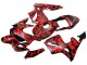 Mejores Carenados Moto Honda CBR600RR 2003-2004 - Negro Rojo Gris Camouflage