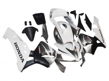 Mejores Carenados Moto Honda CBR600RR 2003-2004 - Blanco Negro Mate Carrera