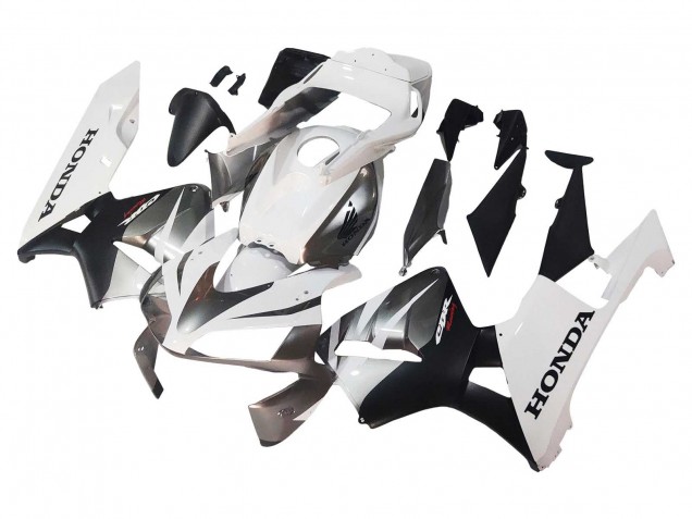 Mejores Carenados Moto Honda CBR600RR 2003-2004 - Blanco Negro Mate Carrera