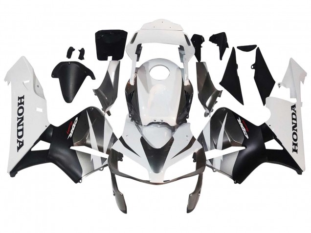 Mejores Carenados Moto Honda CBR600RR 2003-2004 - Blanco Negro Mate Carrera