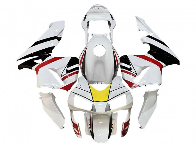 Mejores Carenados Moto Honda CBR600RR 2003-2004 - Blanco Rojo Amarillo Negro
