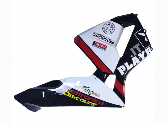 Mejores Carenados Moto Honda CBR600RR 2003-2004 - Blanco Rojo Negro Brillante DENSO Rimont