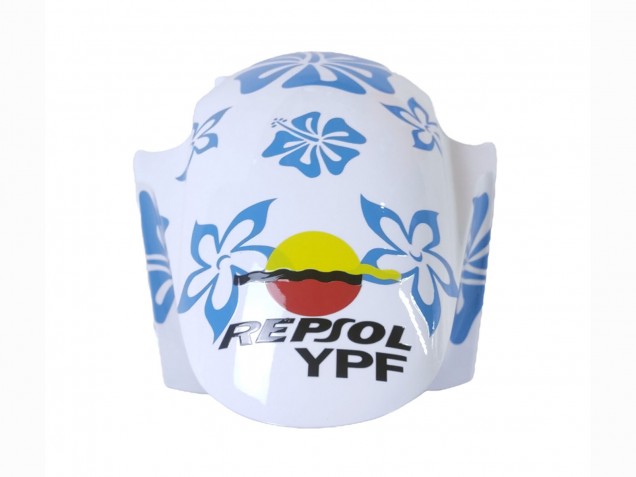 Mejores Carenados Moto Honda CBR600RR 2003-2004 - Blanco Azul Rojo Nastro Azzurro 46