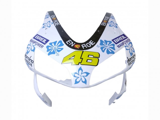 Mejores Carenados Moto Honda CBR600RR 2003-2004 - Blanco Azul Rojo Nastro Azzurro 46