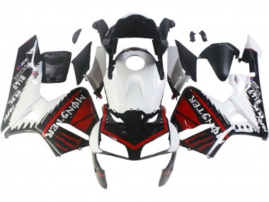 Mejores Carenados Moto Honda CBR600RR 2003-2004 - Blanco Rojo Negro Brillante Monstruo
