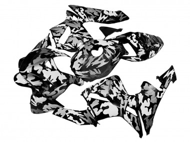 Mejores Carenados Moto Honda CBR600RR 2005-2006 - Negro Blanco Gris Camouflage