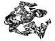 Mejores Carenados Moto Honda CBR600RR 2005-2006 - Negro Blanco Gris Camouflage