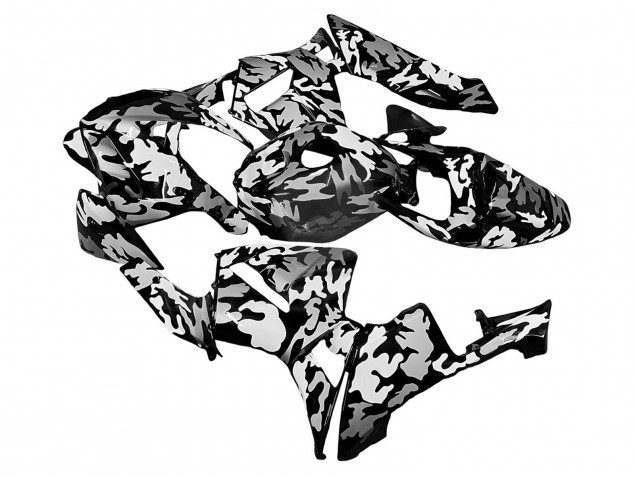 Mejores Carenados Moto Honda CBR600RR 2005-2006 - Negro Blanco Gris Camouflage