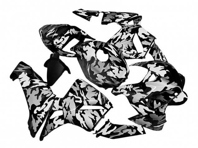 Mejores Carenados Moto Honda CBR600RR 2005-2006 - Negro Blanco Gris Camouflage